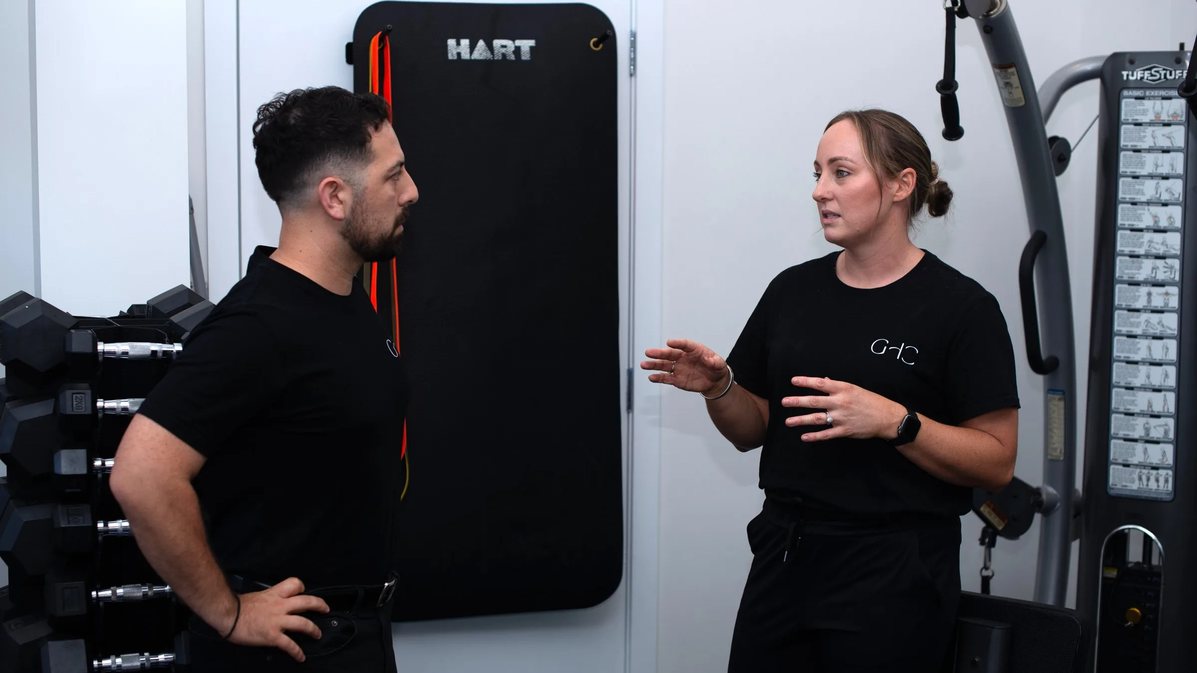 Exercise physiologists in the clinic gym